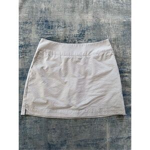 Adidas Off White Blue Yellow Stripe Clima Cool Athletic Tennis Skort Size 2